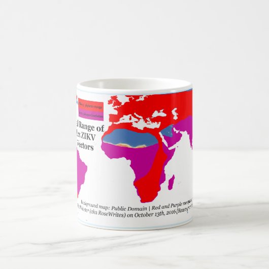 Global Range of Culex ZIKV Tasse von RoseWrites (Mittel)