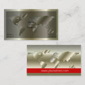 Global/Silber-Visitenkarte Visitenkarte (Vorne/Hinten)
