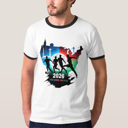 Global Soccer 2026 Three Nations. One Dream. T-Shirt (Vorderseite)