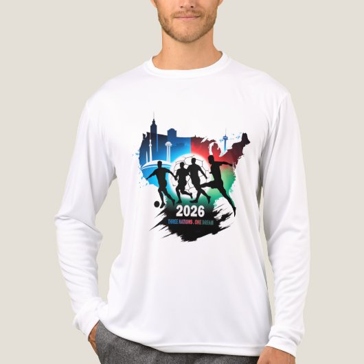 Global Soccer 2026 Three Nations. One Dream. Tri-Blend Shirt (Vorderseite)