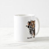 Global Tiger Day, Grunge Tiger Kaffeetasse (VorderseiteRechts)