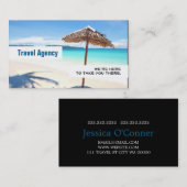 Global Travel Agency Agent Business Card Visitenkarte (Vorne/Hinten)
