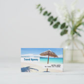 Global Travel Agency Agent Business Card Visitenkarte (Stehend Vorderseite)