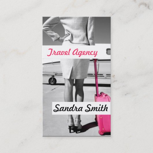 Global Travel Agency Agent Business Card Visitenkarte (Vorderseite)