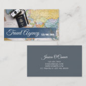 Global Travel Agency Agent Business Card Visitenkarte (Vorne/Hinten)