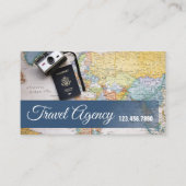 Global Travel Agency Agent Business Card Visitenkarte (Vorderseite)