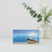 Global Travel Agency Agent Business Card Visitenkarte (Stehend Vorderseite)