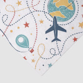 Global Travel Aviation Pattern (1) Seidenpapier (Detail)
