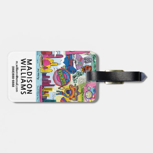 Global Travel - Hongkong Gepäckanhänger (Rückseite horizontal)