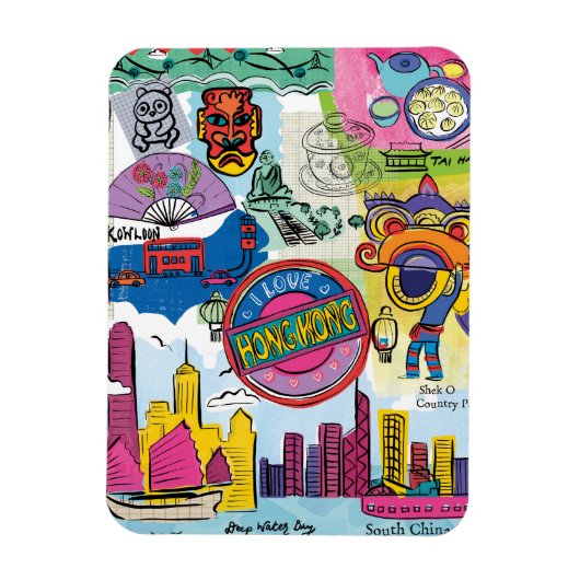 Global Travel - Hongkong Magnet (Vertikal)