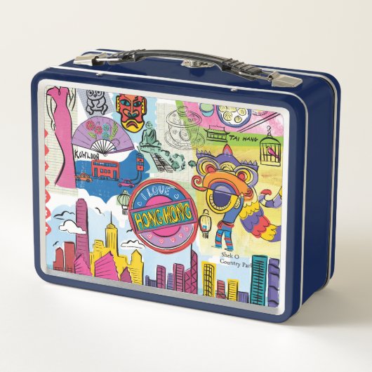 Global Travel - Hongkong Metall Brotdose (Rückseite)