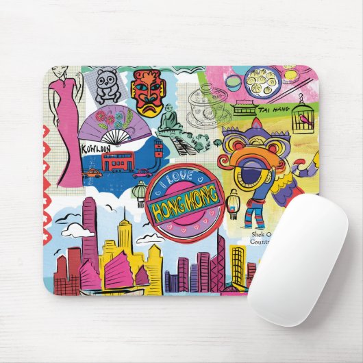 Global Travel - Hongkong Mousepad (Mit Mouse)