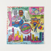 Global Travel - Hongkong Wandteppich (Vorderseite (Horizontal))