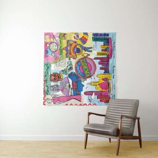 Global Travel - Hongkong Wandteppich (Beispiel)