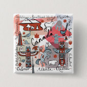 Global Travel - Kanada Button (Vorderseite)