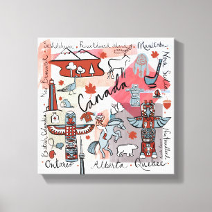 Global Travel - Kanada Leinwanddruck