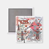 Global Travel - Kanada Magnet (Vorderseite/Rückseite)