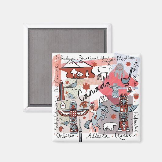 Global Travel - Kanada Magnet (Vorderseite/Rückseite)