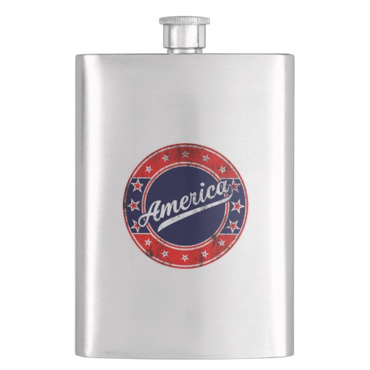 Global Traveler - Amerika | USA-Flasche Flachmann (Vorderseite)