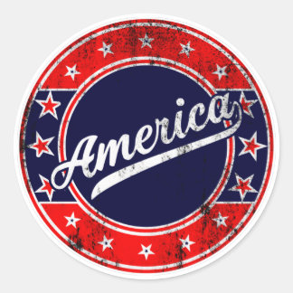 Global Traveller - Amerika | USA Runder Aufkleber
