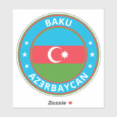 Global Traveller - Baku, Azǝ | Aserbaidschan Aufkleber (Blatt)