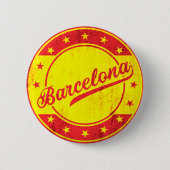 Global Traveller - Barcelona, Spanien Button (Vorderseite)