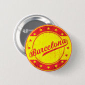 Global Traveller - Barcelona, Spanien Button (Vorne & Hinten)