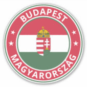 Global Traveller - Budapest, Magyarország | Ungarn Aufkleber (Vorderseite)