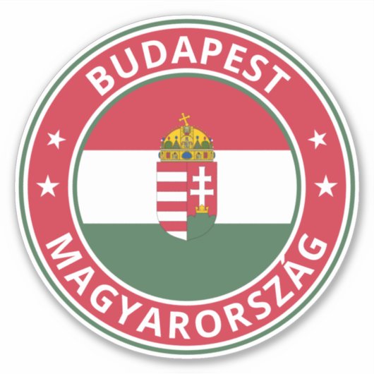 Global Traveller - Budapest, Magyarország | Ungarn Aufkleber (Vorderseite)