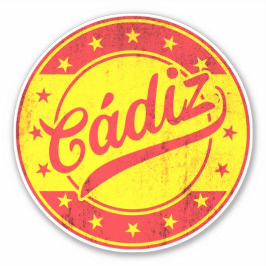 Global Traveller - Cadiz, Spanien Aufkleber (Vorderseite)