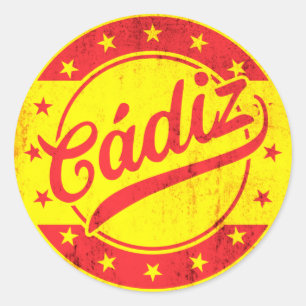 Global Traveller - Cadiz, Spanien Runder Aufkleber