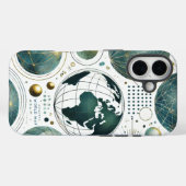 Global Traveller: Chic World iPhone Case (Rückseite (Horizontal))