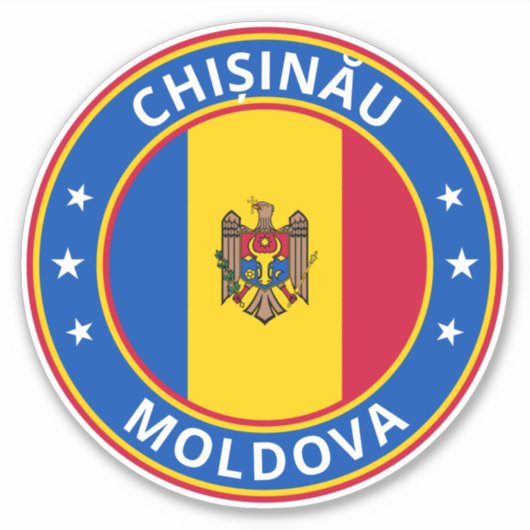 Global Traveller - Chișinău, Moldau Aufkleber (Vorderseite)