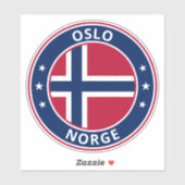 Global Traveller - 'City', Norge | Norwegen (Edit) Aufkleber (Blatt)