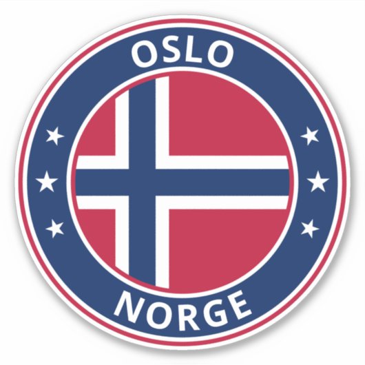 Global Traveller - 'City', Norge | Norwegen (Edit) Aufkleber (Vorderseite)