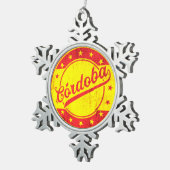 Global Traveller - Cordoba, Spanien Schneeflocken Zinn-Ornament (Rechts)