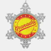 Global Traveller - Granada, Spanien Schneeflocken Zinn-Ornament (Vorderseite)
