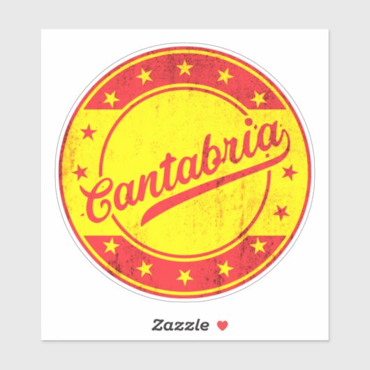 Global Traveller - Kantabrien, Spanien Aufkleber (Blatt)