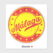 Global Traveller - Malaga, Spanien Aufkleber (Blatt)