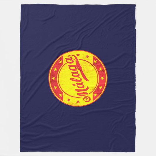 Global Traveller - Malaga, Spanien Fleecedecke (Vorderseite)