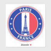 Global Traveller - Paris, Frankreich (Edit Sticker (Blatt)