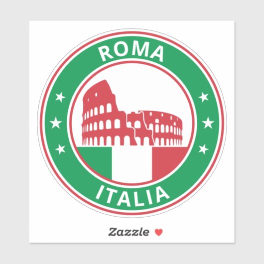 Global Traveller - Roma, Italia (Edit) Sticker (Blatt)