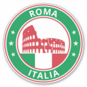 Global Traveller - Roma, Italia (Edit) Sticker (Vorderseite)