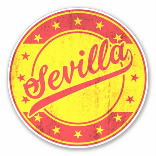 Global Traveller - Sevilla, Spanien Aufkleber (Vorderseite)