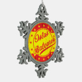 Global Traveller - Spanien - Islas Baleares Schneeflocken Zinn-Ornament (Links)