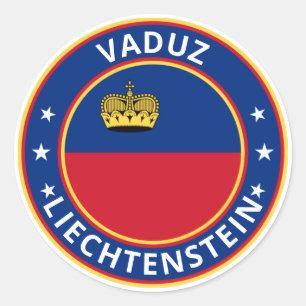 Global Traveller - Vaduz, Liechtenstein Runder Aufkleber
