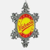 Global Traveller - Valencia, Spanien Schneeflocken Zinn-Ornament (Links)