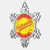Global Traveller - Valencia, Spanien Schneeflocken Zinn-Ornament (Rechts)