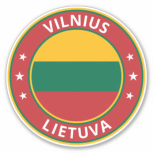 Global Traveller - Vilnius, Lietuva Litauen Aufkleber