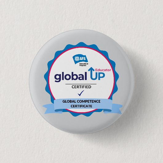 Global Up Educational Abzeichen Button (Vorderseite)